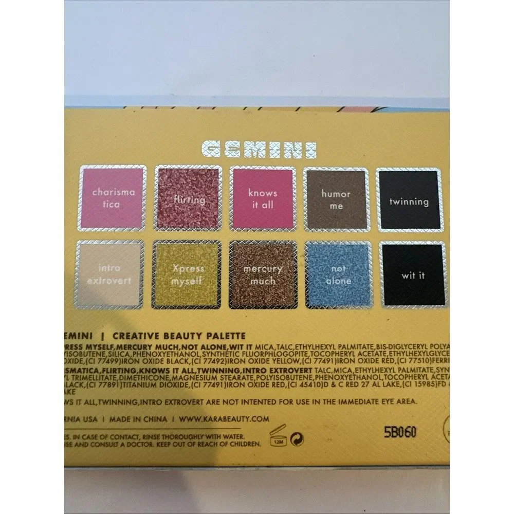 Gemini Kara Beauty Eye Shadow Palette - Paraben Free, Vegan Eyeshadow Palette‎
